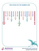 Number Line With Fractions Learning Pages | Math activities