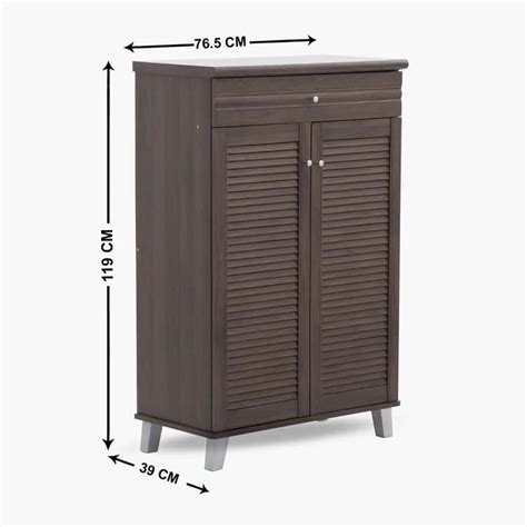 Buy Lewis 16 Pairs Shoe Cabinet with Drawer - Brown from Home Centre at ...