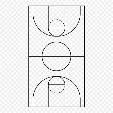 Basketball Court PNG Picture, Vertical Basketball Court Line Vector ...