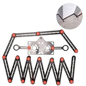 VMS INDIA Multi Angle Ruler with Drilling Locator Template Tool for ...