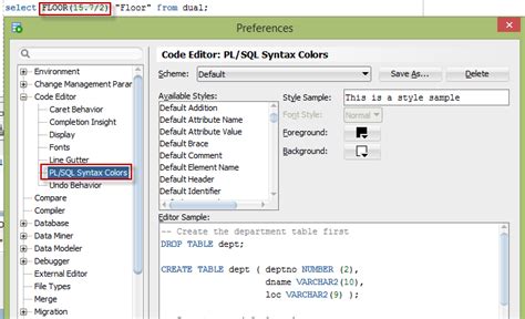 Image result for Oracle SQL Developer Change Background Color