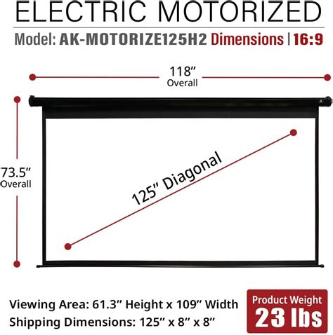 AKIASCREENS Akia Screens 125 inch Motorized Projector Screen India | Ubuy
