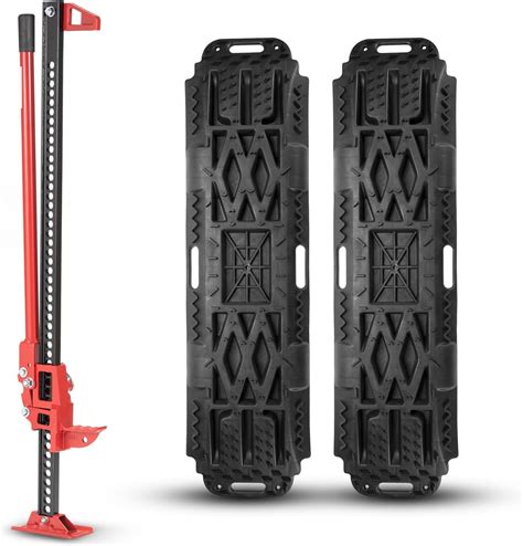 Bunker indust offroad high lift jack with pair traction board mate 48 farmjack with track mat ...