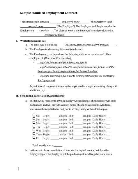50 Ready-to-use Employment Contracts (Samples & Templates) ᐅ