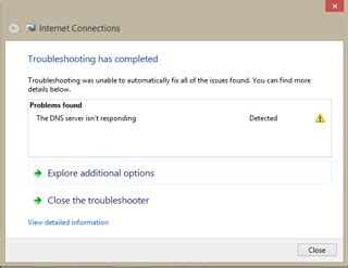 DNS Server Not Responding Windows 8 的图像结果