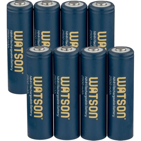 Watson AA NiMH Rechargeable Batteries AA-NIMH2500-8 B&H Photo