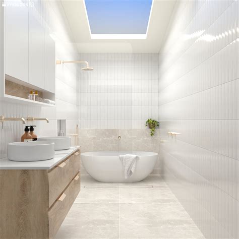 White Ceramic Bathroom Tile Ideas Gloss Glazed Arctic White Ceramic