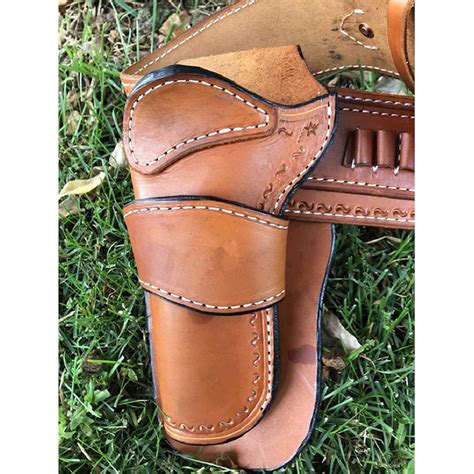 Medieval Leather Concealed Holster With Bullet Belt Revolver Western ...