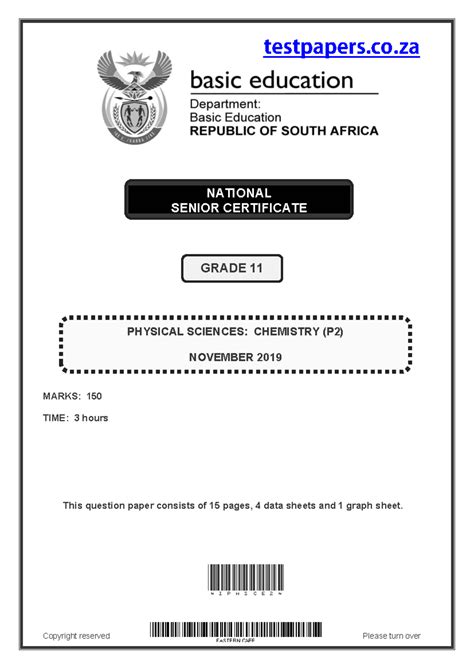 Gr11 Phy P2 (English) November 2019 Question Paper - MARKS: 150 TIME: 3 ...