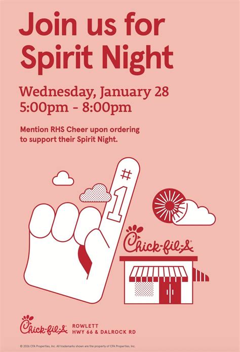 Chick-fil-A Spirit Night for RHS Cheer, 2617 Lakeview Pkwy, Rowlett, TX ...
