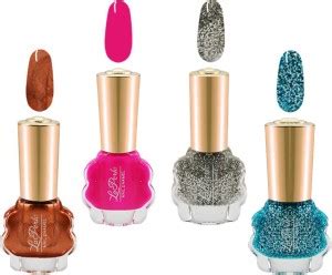 La Perla CH Flower Nail Paint - Copper Matte, Ice Blue Glitter, Rosy ...