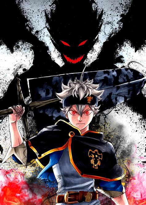 $39 Black Clover (Asta) Metal Poster | Black clover anime, Black clover ...
