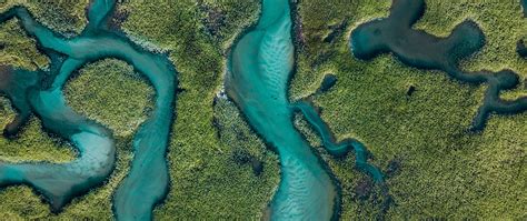 Download wallpaper 2560x1080 river, aerial view, winding, overview ...