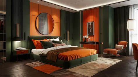Best Orange Two Colour Combination for Bedroom Walls 2025