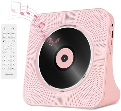CD Player with Bluetooth,-New Pink Color for 2025-Bluetooth Receiver ...