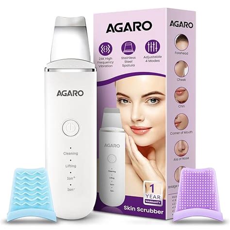 AGARO Ultrasonic Facial Skin Scrubber for Wet Skin, Blackheads Remover ...