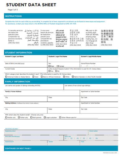 Student Data Collection Sheet 的图像结果