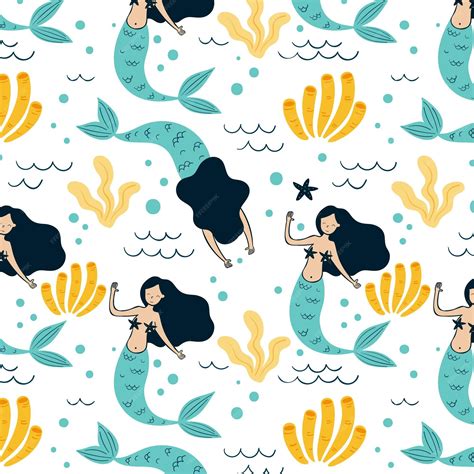 Image result for Vector Mermaid Pattern