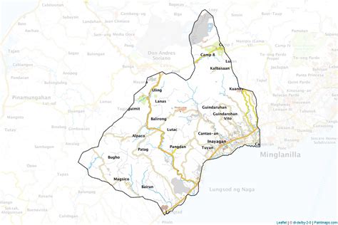 Make printable Naga maps with border masking (cropping) using leaflet (OSM).