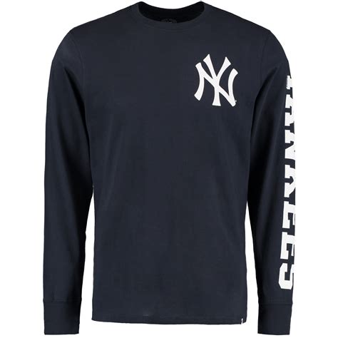 '47 New York Yankees Navy Rundown Long Sleeve T-Shirt