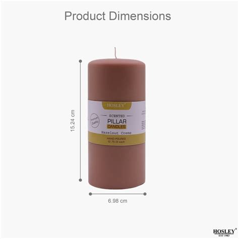 Buy HOSLEY Hazelnut Creme Scented Pillar Candle from Hosley at just INR ...