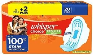 Whisper Choice Regular 230mm - 20 Pads Sanitary Pad | Buy Women Hygiene ...