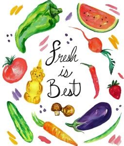 Tallenge Art For Kitchen - Fresh Is Best - A3 Size Rolled Poster Paper ...