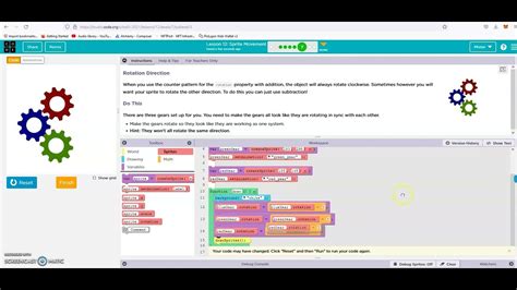 Code.org Lesson 26 Edge Sprites 的图像结果