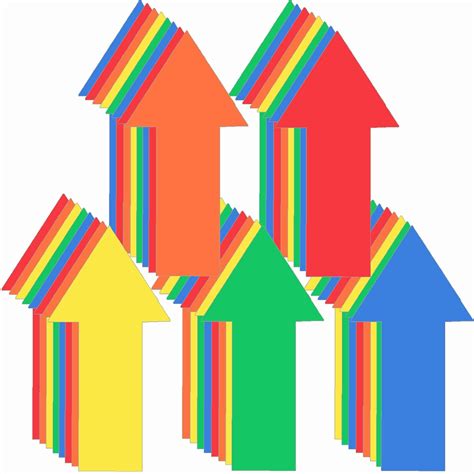 40 Pieces 8 Inch Arrow Sticker, Directional Arrow Sign Removable ...