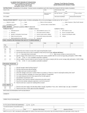Fillable Online isbe state il Site Review Form (67-42) - Illinois State ...