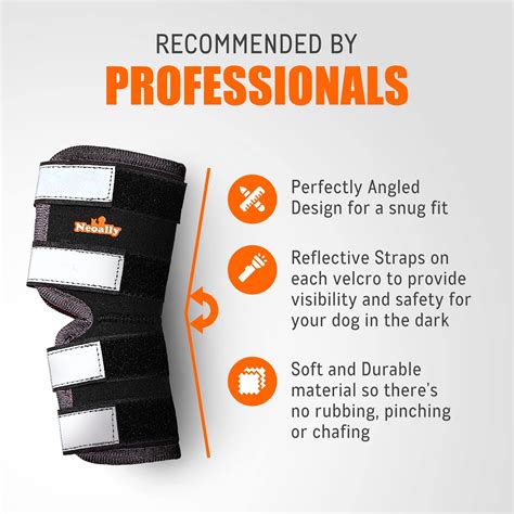 NeoAlly Dog Rear Leg Brace Long Version Canine Hock Wraps with Safety ...