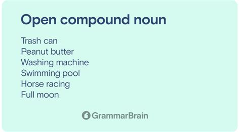 Image result for Compound Words Open Example