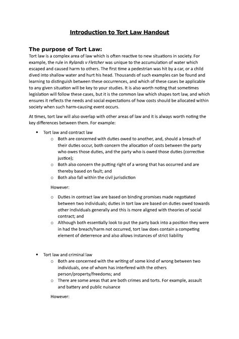 Image result for Tort Report Example