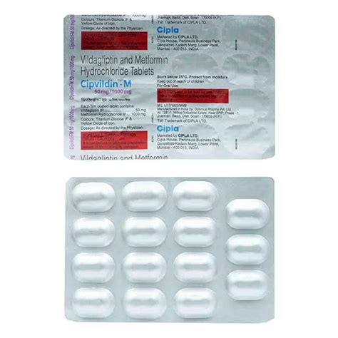 Cipvildin M 50/1000 - Strip of 15 Tablets : Amazon.in: Health ...