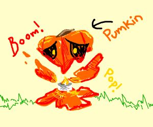 Image result for Exploding Pumpkin Drawing
