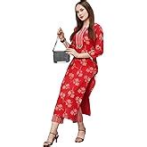 Buy ANNI DESIGNER Women's Cotton Blend Straight Printed Kurta & Pant at ...