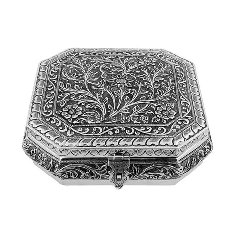 Buy Oxidized Silver Dry Fruit Box / Mukhwas Box Online at Best Price ...