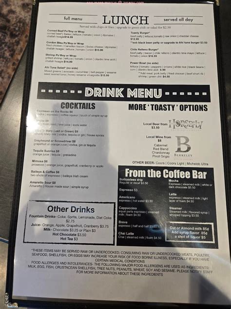 Online Menu of Toasty All Day Eatery Restaurant, Montrose, Colorado ...