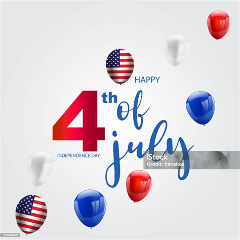 Happy 4th Of July Holiday Banner Usa Independence Day Background And ...