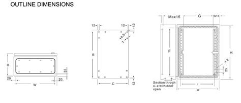 Image result for Distribution Box Dimensions