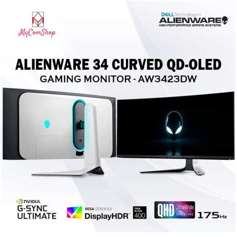Image result for Alienware 34 Curved QD OLED Gaming Monitor Aw3423dw
