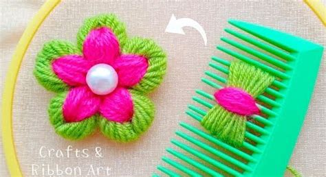 Image result for Small Flower Using Thread and Hand
