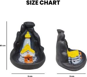 SHOP4VA Kedarnath Dham Temple Smoke Fountain Aromatic Ceramic Shivling ...