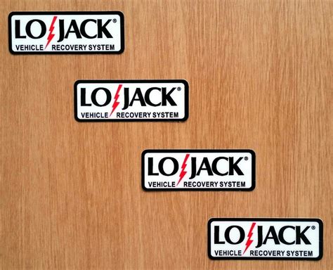 4 LOJACK 2"x.75" Vinyl Decal Sticker Car Motorcycle Recovery Security ...