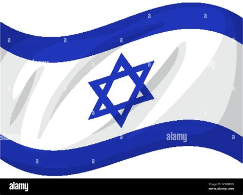 Vector illustration of Israeli flag, blue stripes, Star of David, clean lines, flat style Stock ...