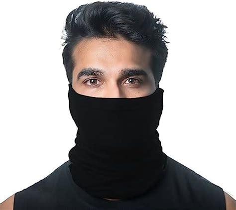 NIKAVI Black Seamless Skull Face Tube Mask - Pack (2) : Amazon.in: Car ...