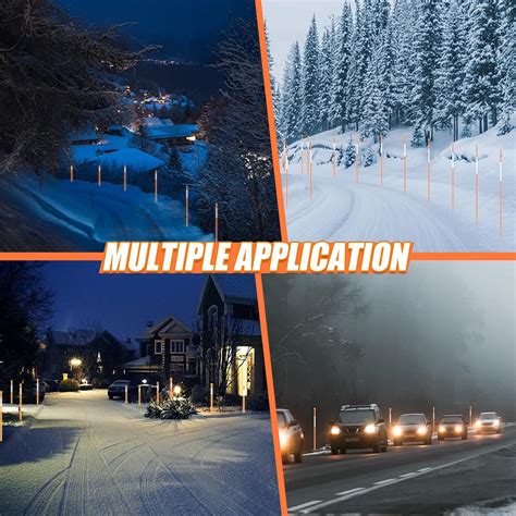 Snapklik.com : 100 Pack 48 Inch Driveway Markers- Fiberglass Snow Plow ...