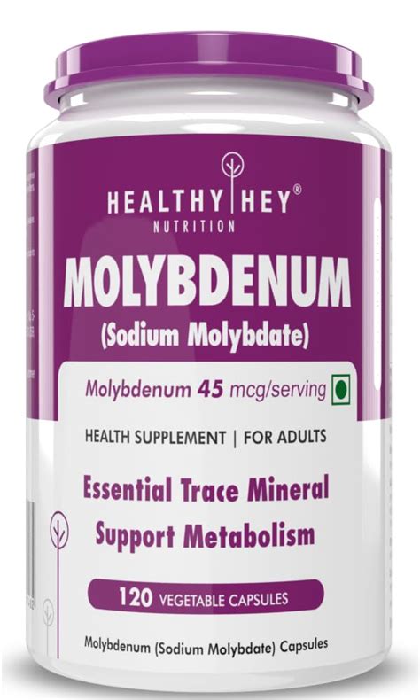 HealthyHey Nutrition Molybdenum - Trace Mineral Supplement for Liver ...