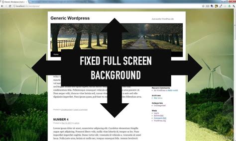 How to make Blogs Background Image Fill Entire Screen