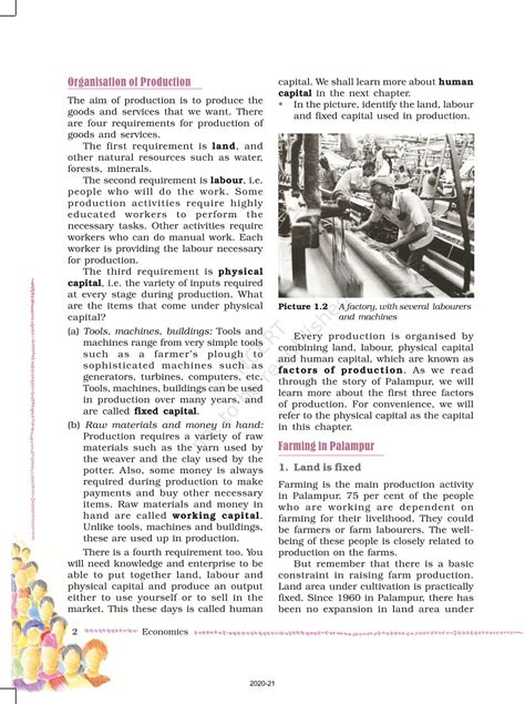 The Story Of Village Palampur - NCERT Book of Class 9 Economics